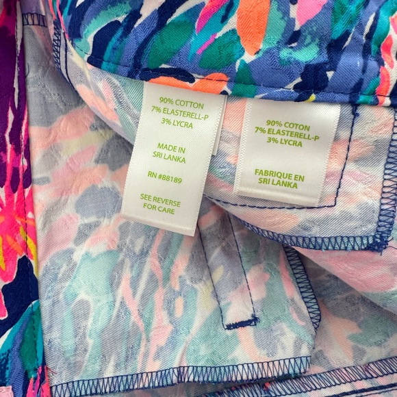 Lilly Pulitzer Kelly Skinny Ankle Pant True Blue Seas the Day Resort Size 2 - Picture 5 of 9
